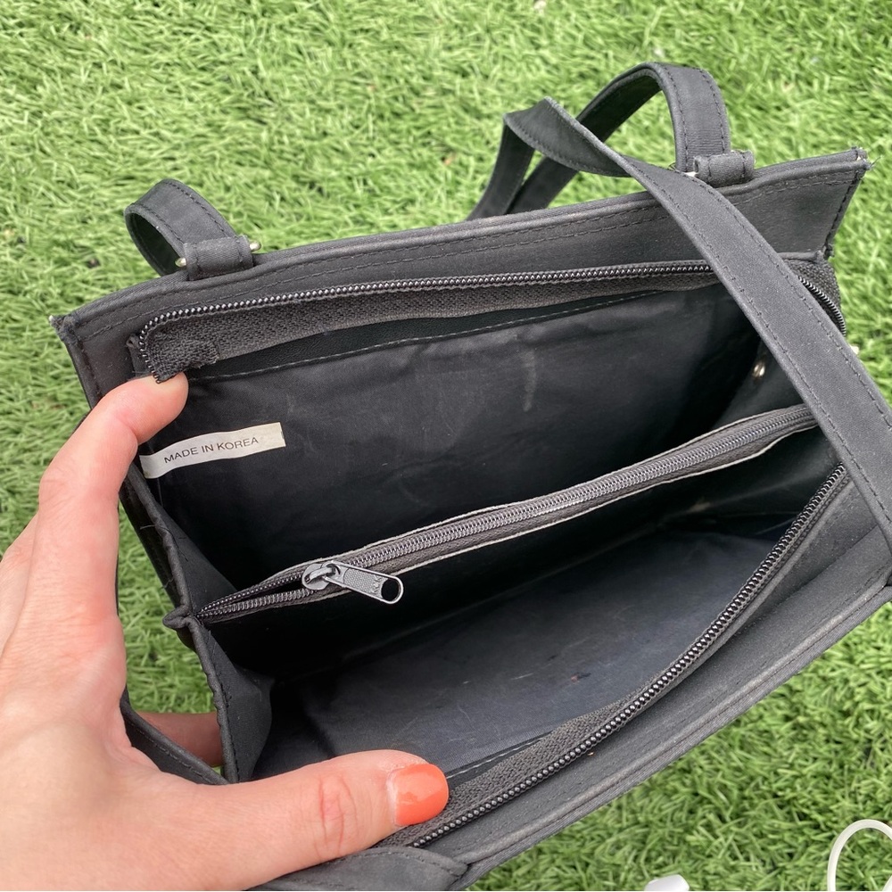 Vintage 90s Black Nylon Shoulder Bag/Backpack - Picture 6 of 8